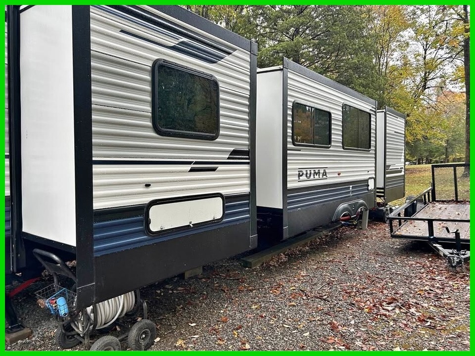 2025 Palomino Puma 32RBFQ 39 ft Sleeps 9 3 Slide Outs Outdoor Kitchen 2 A/C unit