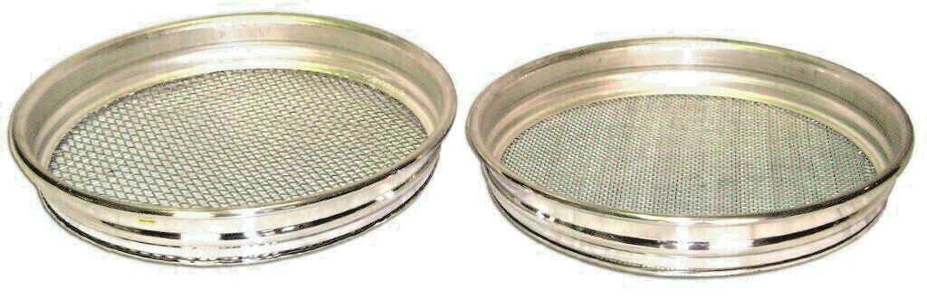 FREEPOST GOLD PANNING PROSPECTING SIEVE SET 1/4" & 1/8" GEM FOSSICKING DETECTOR