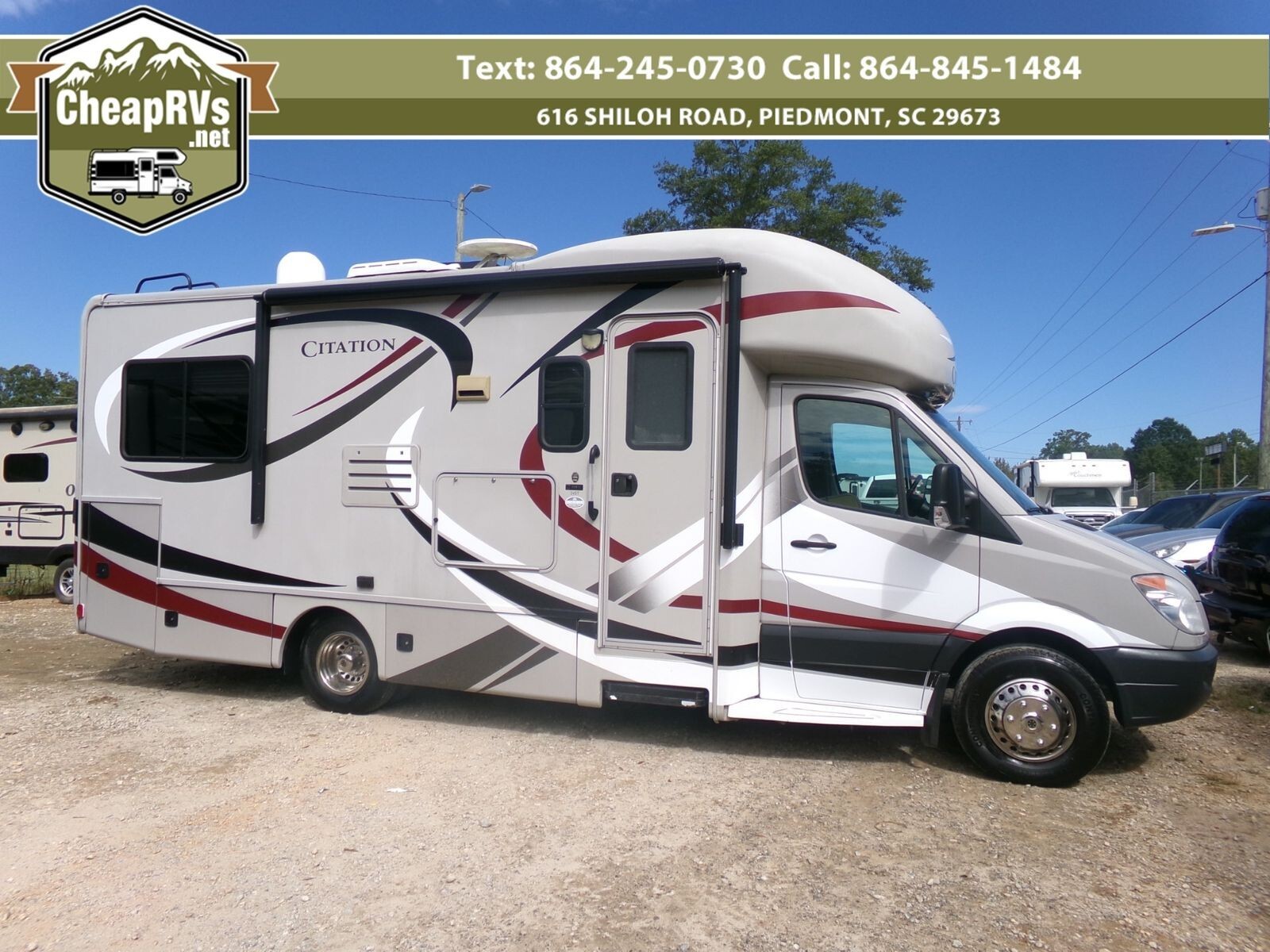 No Reserve Used Mercedes Diesel 18MPG Class C RV Motorhome small short twin beds