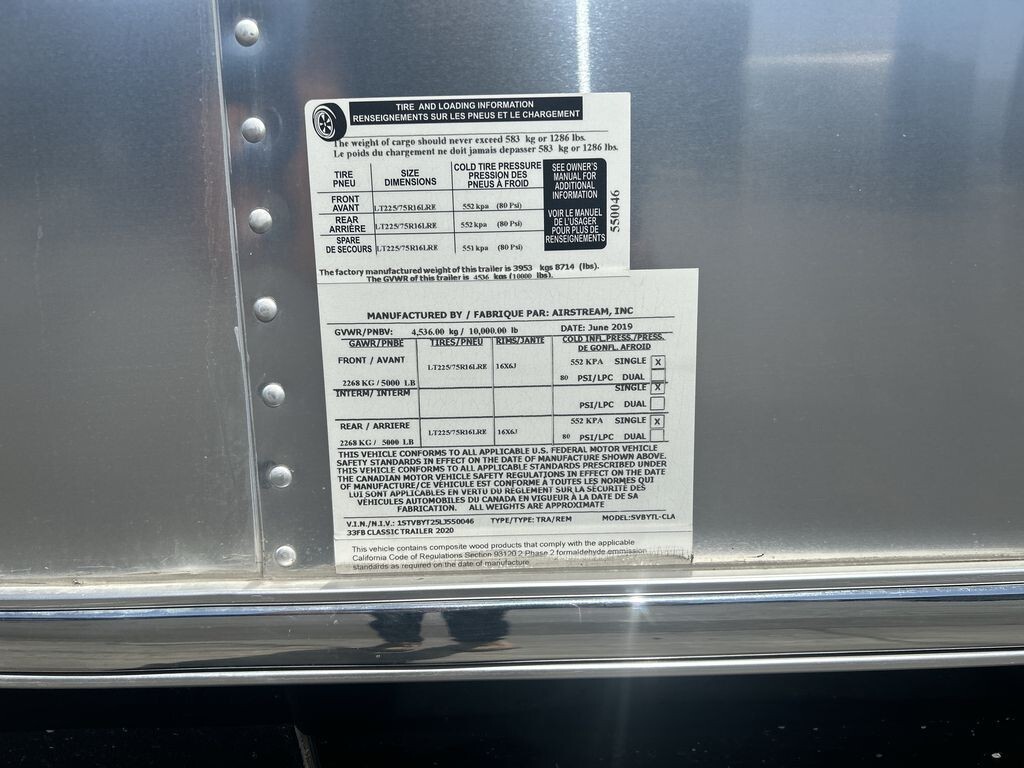 2020 Airstream 33FBQ Classic