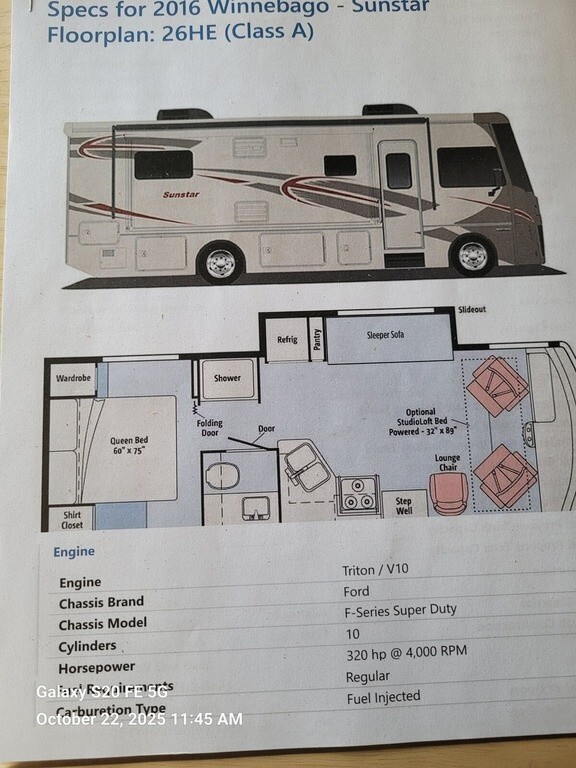 2016 Itasca Sunstar Motorized Class A