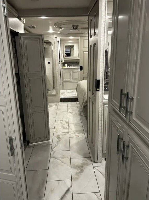 2024 Blue Grey White Black Forest River Berkshire XL Motorized Class A