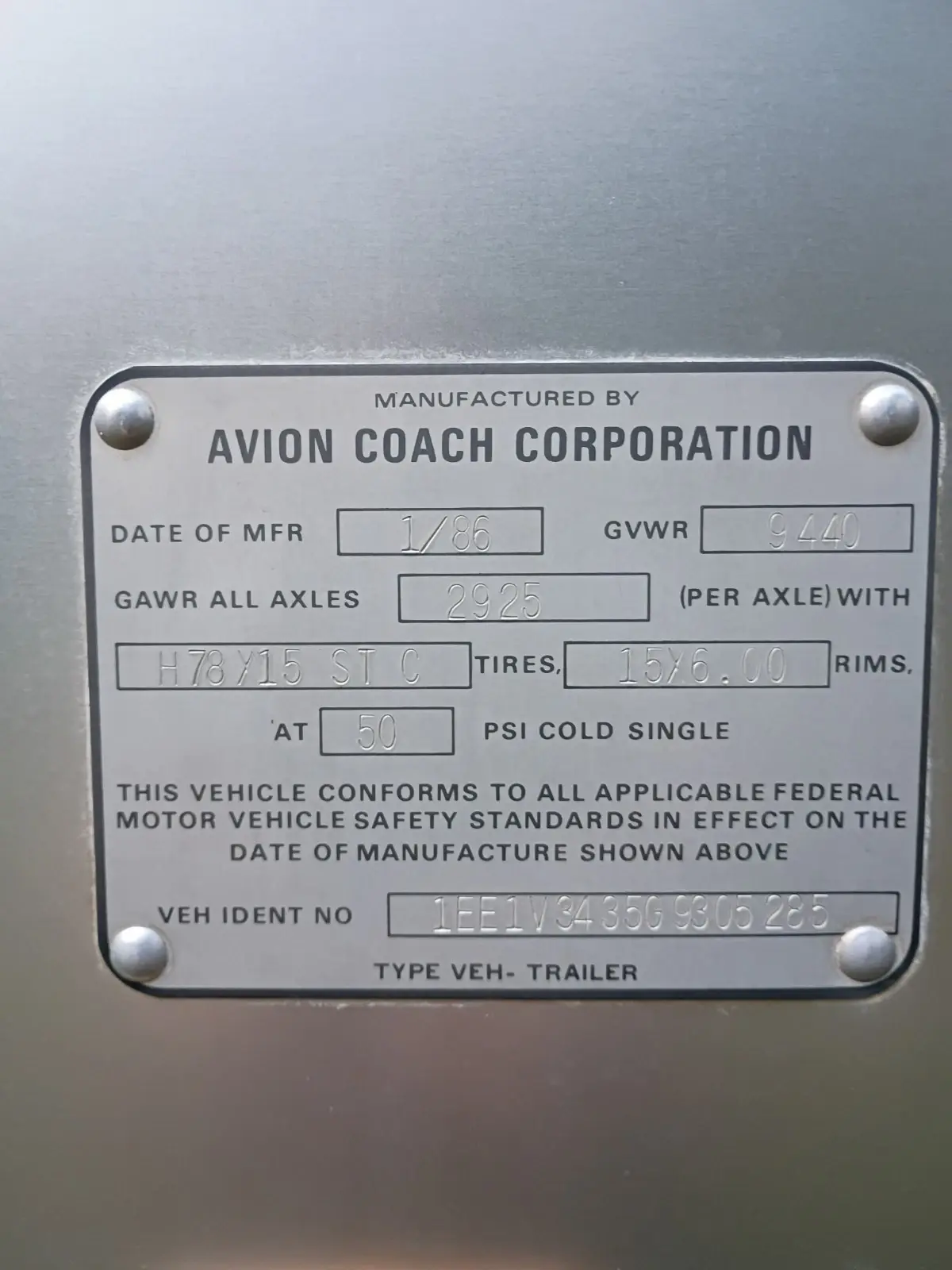 1986 Avion 34v vintage Avion