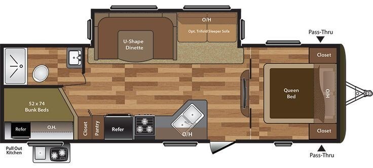 2015 Keystone Hideout 27 DBS Pull Behind