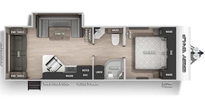 2021 Forest River Cherokee Grey Wolf 23MK Trailer