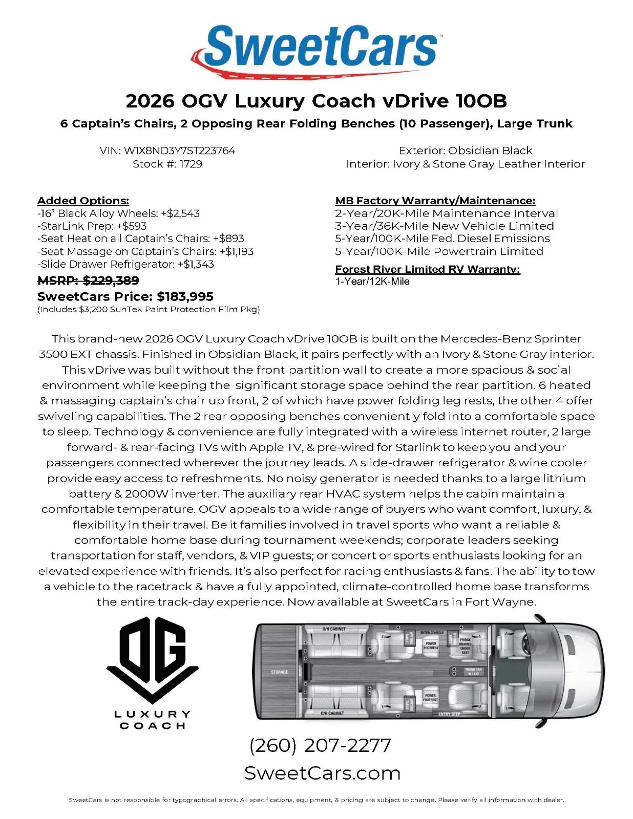 2026 Mercedes-Benz vDrive 10OB Luxury Transport