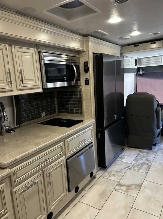 2024 Blue Grey White Black Forest River Berkshire XL Motorized Class A