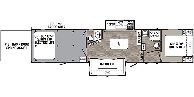 2020 White Forest River PUMA PALAMINO UNLEASHED TOY HAULER PTF 383DSS FIFTH WHEEL CAMPER