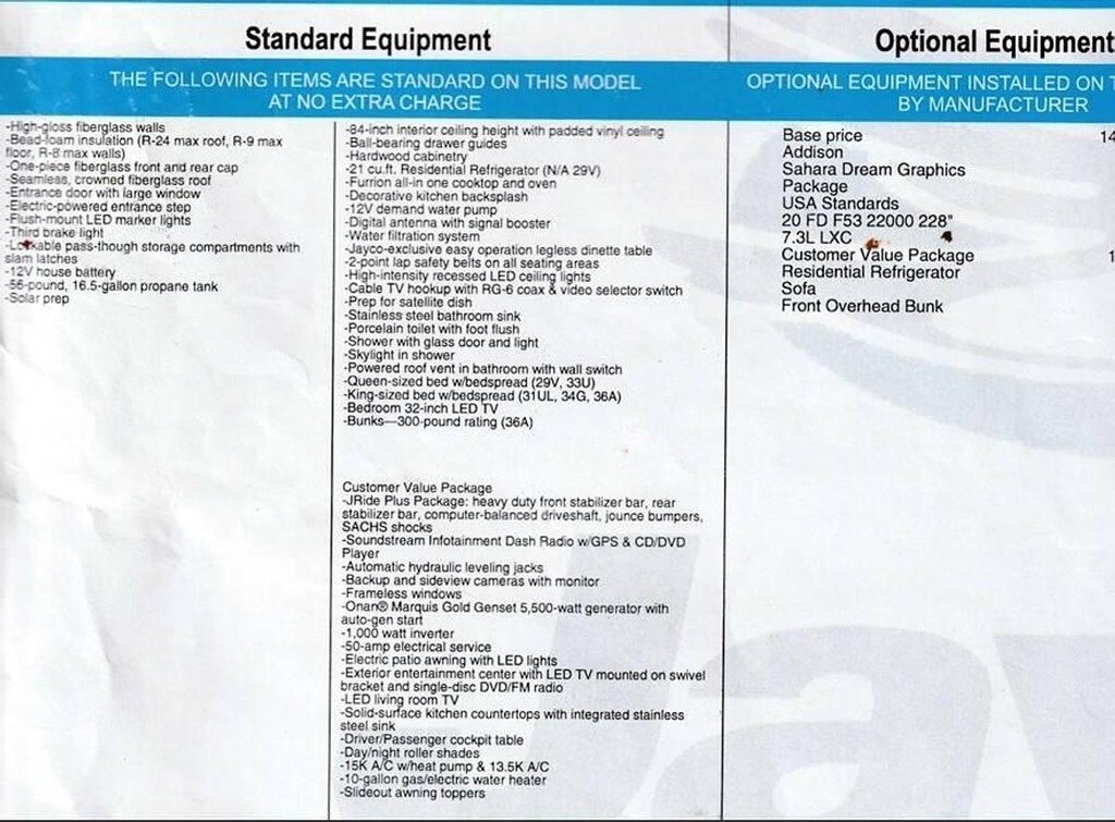 2020 Jayco Precept Motorized Class A