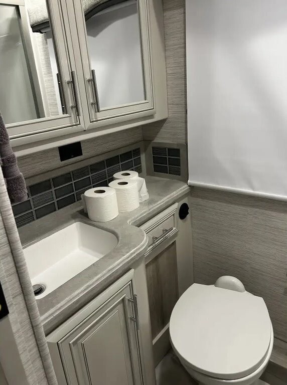 2024 Blue Grey White Black Forest River Berkshire XL Motorized Class A