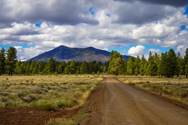 Let's go RV Camping to Arizona Mountains Lonely Road Leading to Arizona Mountains
